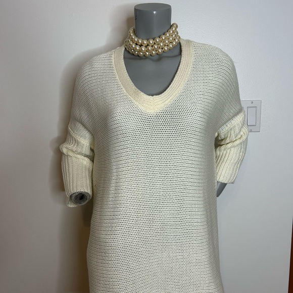 Gorgeous Noisy may Cream V-Neck knit Sweater❤️M - Picture 11 of 16